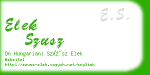 elek szusz business card